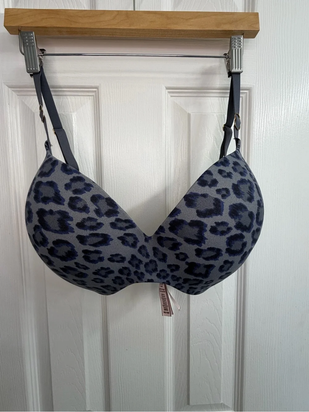 Victoria’s Secret Leopard Push-Up Bra 36D Y2K Coquette Soft Glam - Picture 2 of 10